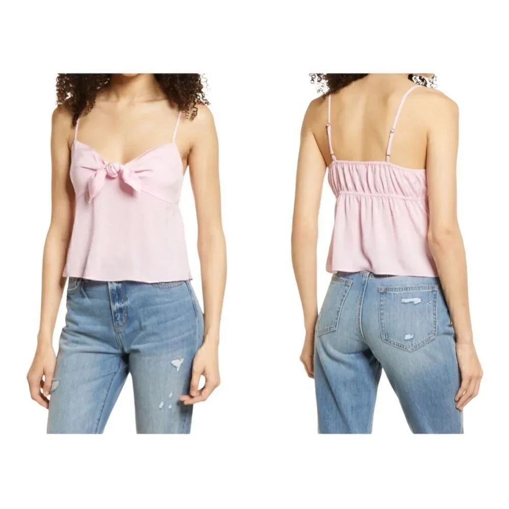 BP Bow Detail Tank Top by Nordstroms in Pink Opal
